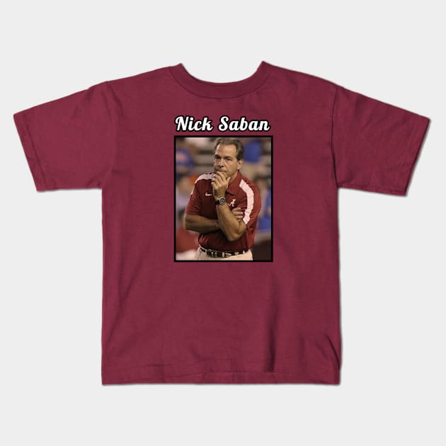 Nick Saban / 1951 Kids T-Shirt by DirtyChais